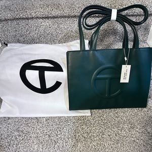 Medium Authentic Telfar Shopping Bag - Dark Olive
